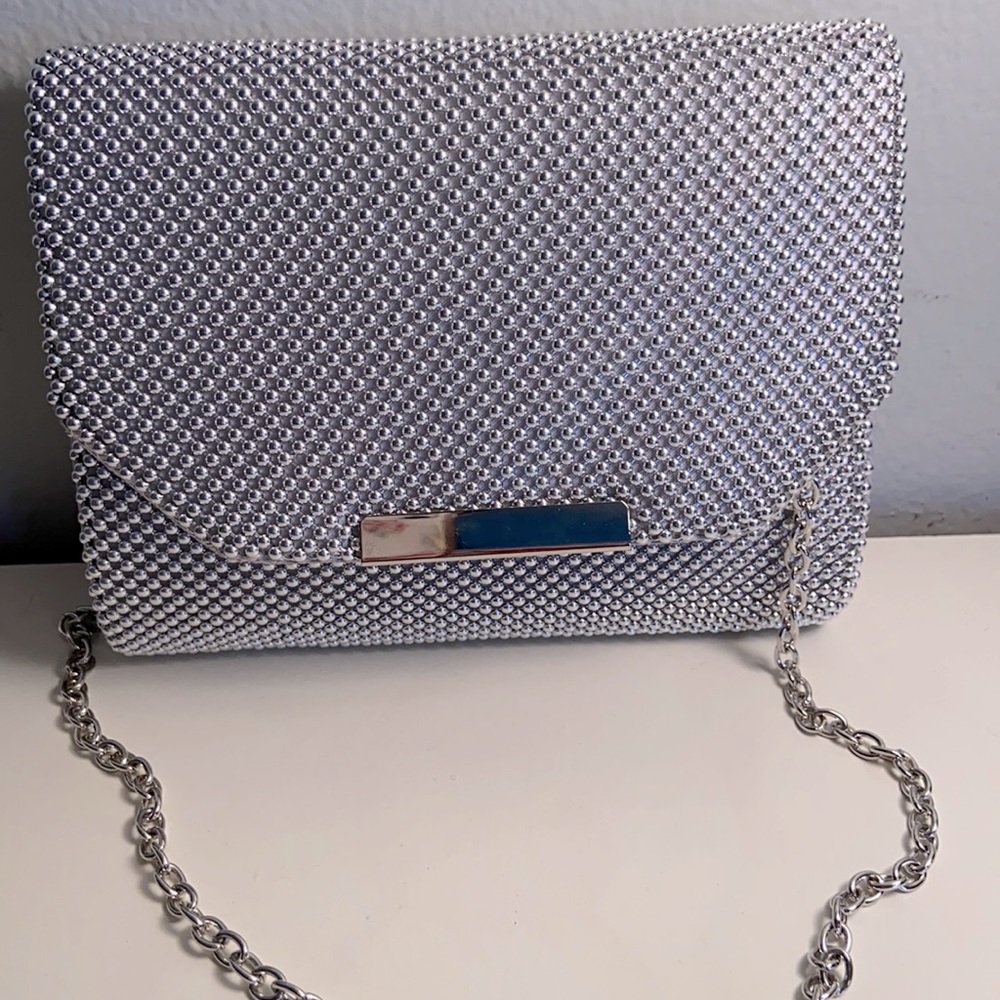 Jessica McClintock Evening Clutch, Silver